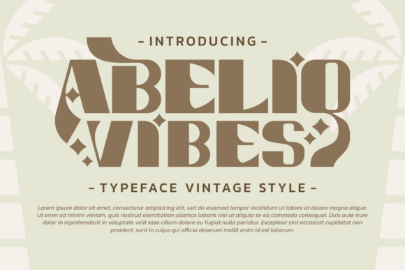 Abeliq Vibes: Bold and Authentic Display Font