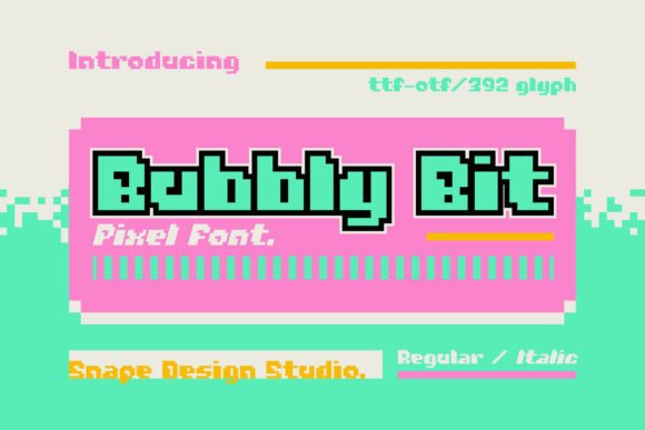 Bubbly Bit: A Retro Pixel Display Font for Creative Projects