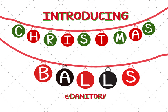 Christmas Balls: A Festive Display Typeface for Creative Projects