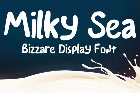 Discover the Charm of Milky Sea: A Versatile Display Font for Every Project