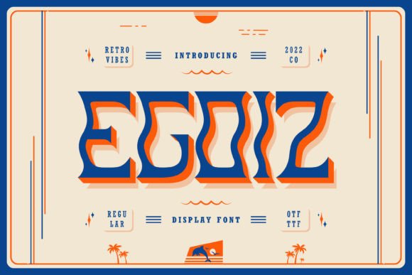 Egoiz: A Wavy, Whimsical Display Font for Trendy Designs