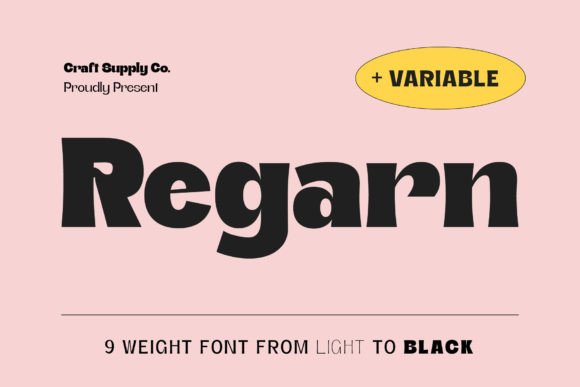 Regarn: A Modern Display Font for Creative Expression
