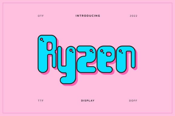 Ryzen: A Fun and Unique Display Font for Creative Expression